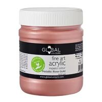 Global Fine Art Acrylic 500ml - Metallic Rose Gold