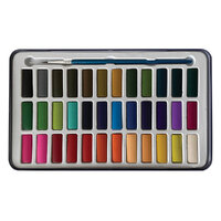 Watercolour Pan Set 36 in Blue Tin Box                                             