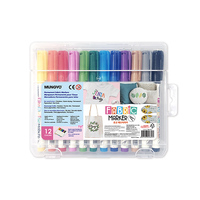 Mungyo Fabric Marker Set of 12 In Hard Plastic Case